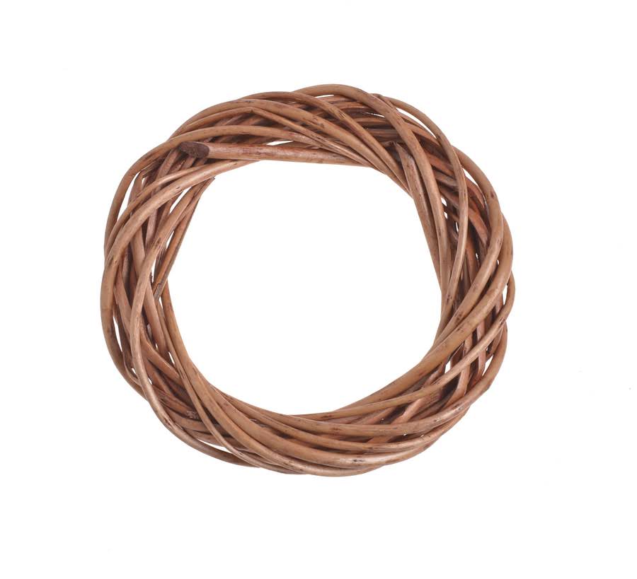 Hnědý proutěný věnec  15 cm